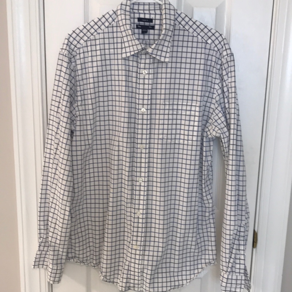 Gap Navy/White Checked Button Down